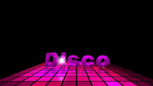 Футаж дискотека с 3D танцующими титрами: DISCO. Вариант 3
