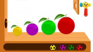 Learn Colors Fruits Orange Finger Family - Colorful Orange Soccer Balls Wooden Hammer Toys For Kids