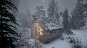 Пытаюсь выжить и уснуть в лесной хижине в РОССИИ. ЗВУКИ СНЕЖНОЙ БУРИ для СНА