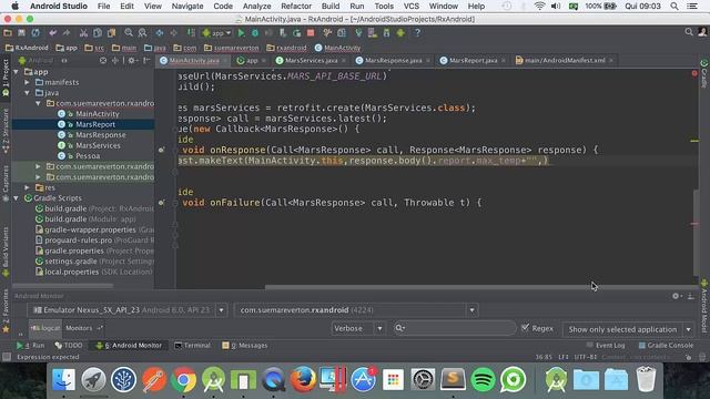 Programação Reativa com rxJava e rxAndroid + Retrofit para requisições assíncronas