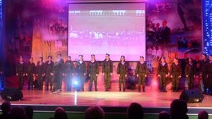 Выступление участников "Юнармии" на годовщине МОО "Офицеры Академического" 14.12.2017 г.