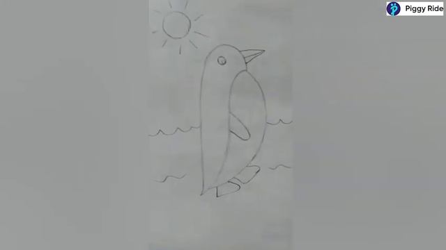 Basic Drawing Tutorial For Kids | Draw a Penguin, Coloring Methods, Background Settings