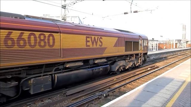 DB Schenker (EWS) Class 66 Passing Stratford Regional Station