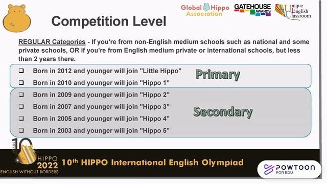 HIPPO English Olympiad 2022