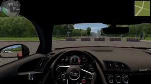 city car driving (Audi R8 V10 Plus)