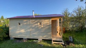Баня 2.5Х4.5 с крыльцом 2.5х1