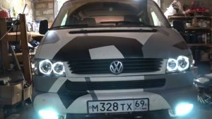 VW T4 ВЕЖЛИВЫЕ АНГЕЛЬСКИЕ ГЛАЗКИ, НОВЫЙ СТИЛЬ ДХО-POLITE ANGEL EYES, NEW DRL STYLE