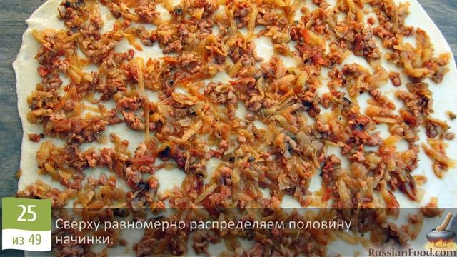 Много слоёв дрожжевого теста и сытной начинки. ПИРОГ С КАРТОШКОЙ, МЯСОМ И ЛУКОМ смотреть онлайн
