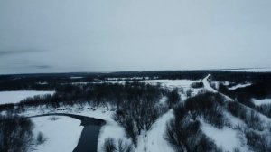 Инта. Январь. Река не замерзла