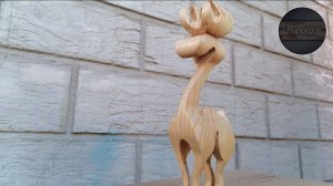 Статуэтка оленя из дерева на ленточной пиле + шаблон