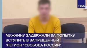 Мужчину задержали за попытку вступить в запрещенный "Легион "Свобода России"