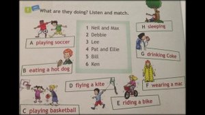 Spotlight 3 Module 7 ex. 1 p. 110 What are they doing