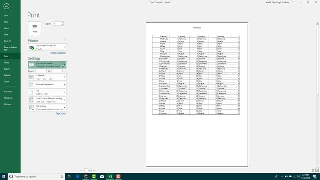 MS Excel Tutorial - Lesson 43 - Page Setup and Printing Controls