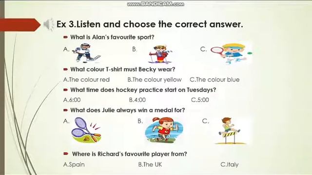 Grade 5. Module 8. Lesson 7. Favourite Sport activities смотреть онлайн