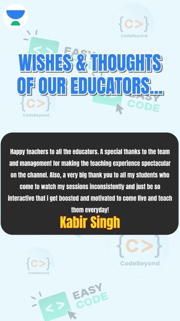 Unacademy | Happy Teachers' Day | EasyCode #shorts