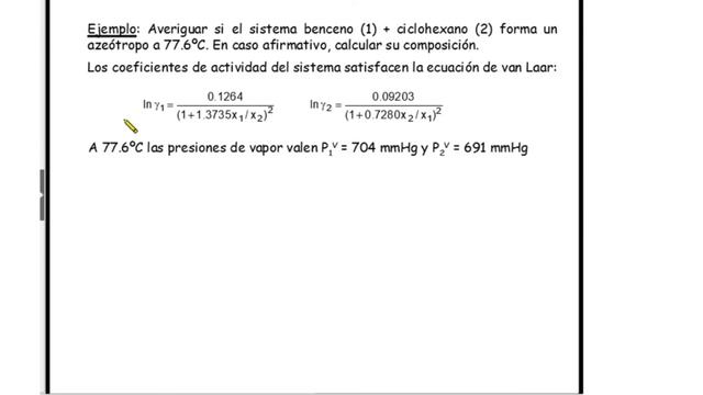 Equilibrio líquido-vapor soluciones no-ideales a baja presión смотреть онлайн