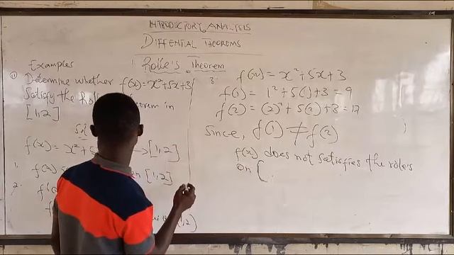 18 Rolles Theorem  Intro Analysis 