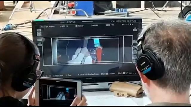 Жанна Пугачева и Ангелина Вяльбе.Работа над фильмом "Белый снег."