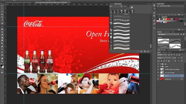 Photoshop CC 2014 Skills for Web Design, part4, Brushes and Shapes and Patterns смотреть онлайн