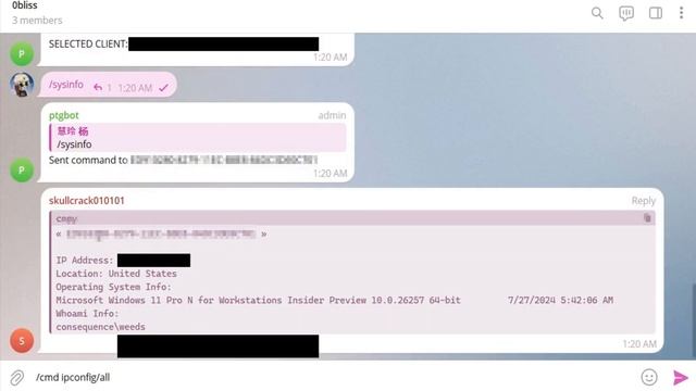 MalDev :: Python RAT w/ Telegram C2 (Based on PySilon) [tgc2]