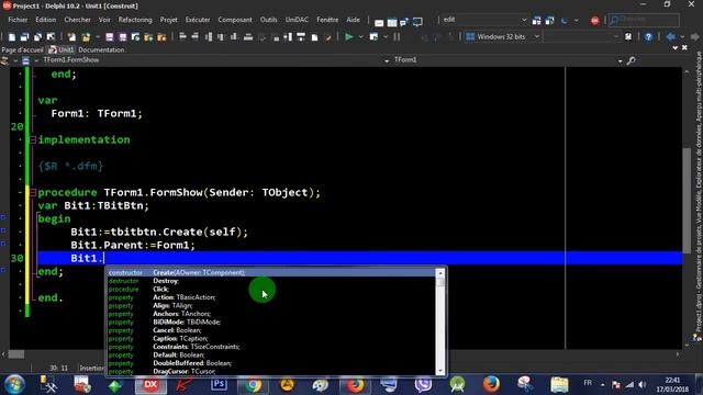 Rad Studio Delphi 018 BitBtn - 004 Creation Dynamic смотреть онлайн