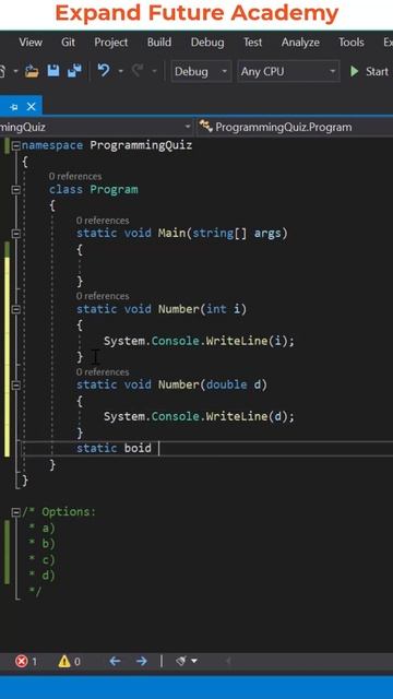 Programming Quiz Questions - Q14 - Expand Future Academy #Shorts #Programming смотреть онлайн