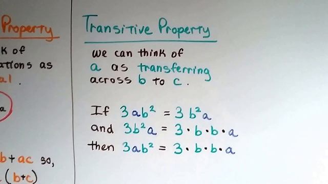 Algebra I #2.10c, Reflexive,  Symmetric, Transitive Properties of Equality