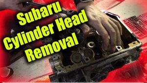 Снятие головки блока цилиндров Subaru EJ25D