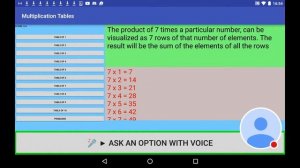 MathAndroid.com : Math tables, interact with your voice