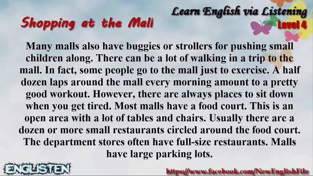 Shopping at the Mall Unit 66 | Learn English via Listening Level 4 смотреть онлайн