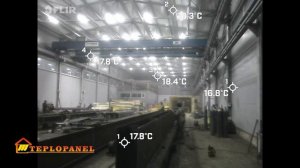 Замер тепловизором производственного помещения с кран балкой в г.Краснознаменск МО., завод АТЛАНТ_ (