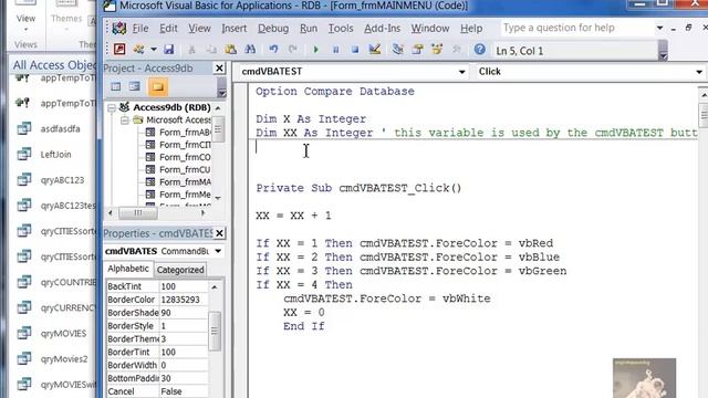 VBA LESSON 100 - Documentation (Visual Basic for Applications)