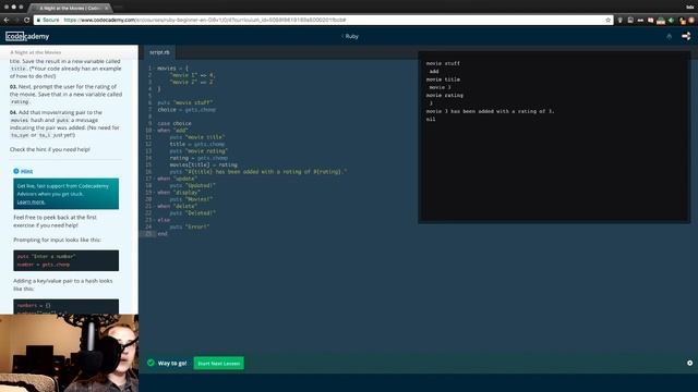 Day 121 - Year of Streaming & Learning to Code #programming #codecademy #bdx_inc