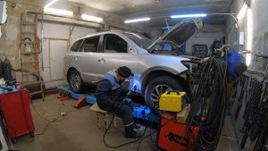 Hyundai Santa Fe  рихтовка кузовных панелей