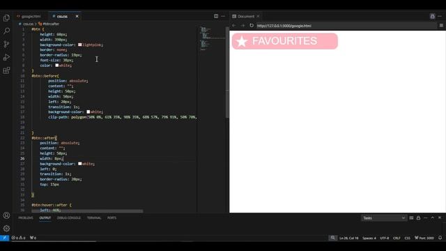 Creating FAVOURITES Hover Star Button | AsmrCode | @asmrcode | CSS Tutorial for Beginner
