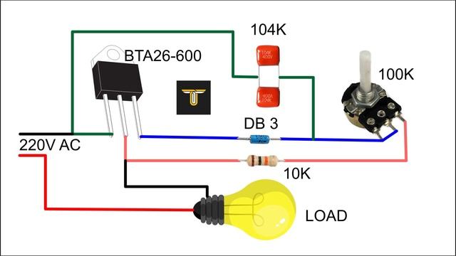 Light Dimmer Circuit Using Triac | BTA26 | DB3 | AC Voltage Regulator How it Works