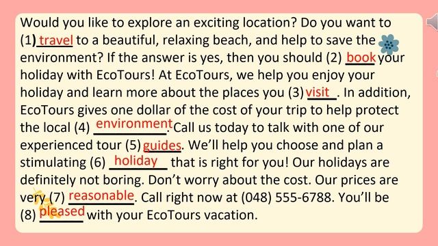 GRADE 9 - UNIT 8: TOURISM смотреть онлайн