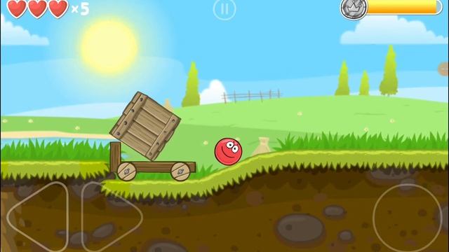 играем в red ball 4 локация номер 1. зелёные холмы