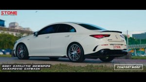 Mercedes AMG C118 M139 CLA45s / Stone Catted Downpipe Sound