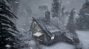 Ледяная МЕТЕЛЬ и завывания арктического ветра в горах Швеции. Громкий снежный вихрь