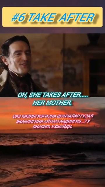 phrasal verb:take after