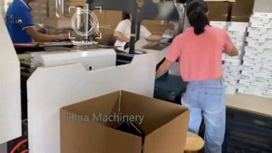 Полуавтоматическое оборудование для производства прямоугольных картонных коробок