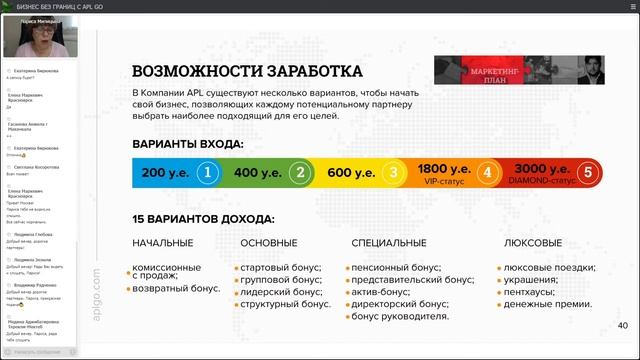 Онлайн-школа: вебинар ⭐ ПРЕЗЕНТАЦИЯ ВОЗМОЖНОСТЕЙ КОМПАНИИ APL GO ⭐ УД Лариса Милицына смотреть онлайн
