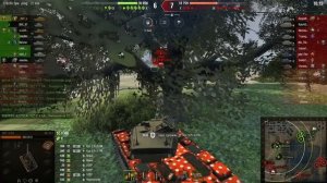 Мир танков бой на BZ 74-1бой на 5500 урона.