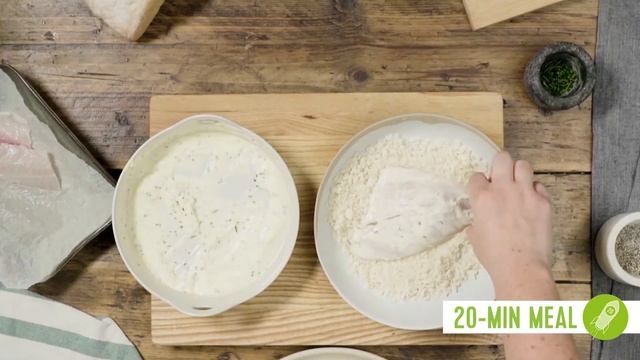 20-Min Crispy Tilapia with Asparagus, Lemon Chive Sauce by HelloFresh смотреть онлайн