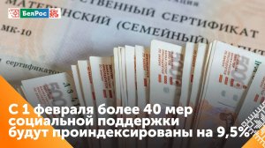 Социальные выплаты в России будут проиндексированы на 9,5% с 1 февраля