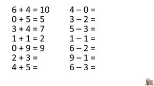 Примеры на сложение и вычитание в пределах 10. № 4