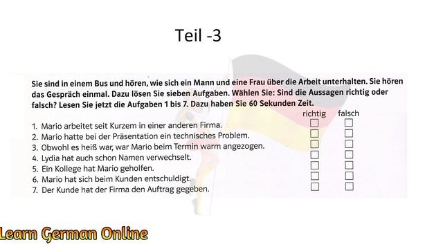 B1 Hören Test mit Lösungen - Goethe Zertifikat Deutsch neu 2023 || Teil 1, 2, 3 & 4
