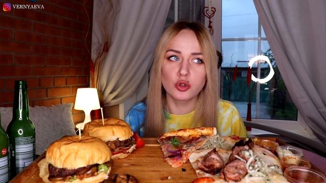 MUKBANG | Фаст фуд, шашлык, матча | Fast food, matcha tea не ASMR