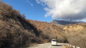 Из Алушты по Судакскому шоссе. 2.Трасса 35К-005, в сторону села Малореченское. Крым.Crimea. Alushta